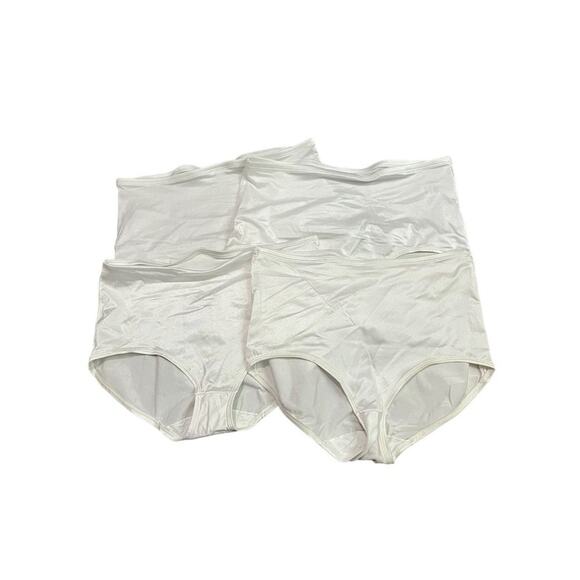 Vintage Sears Shiny White Granny Panty Style 49596 3XL Set of 4 - Picture 1 of 11